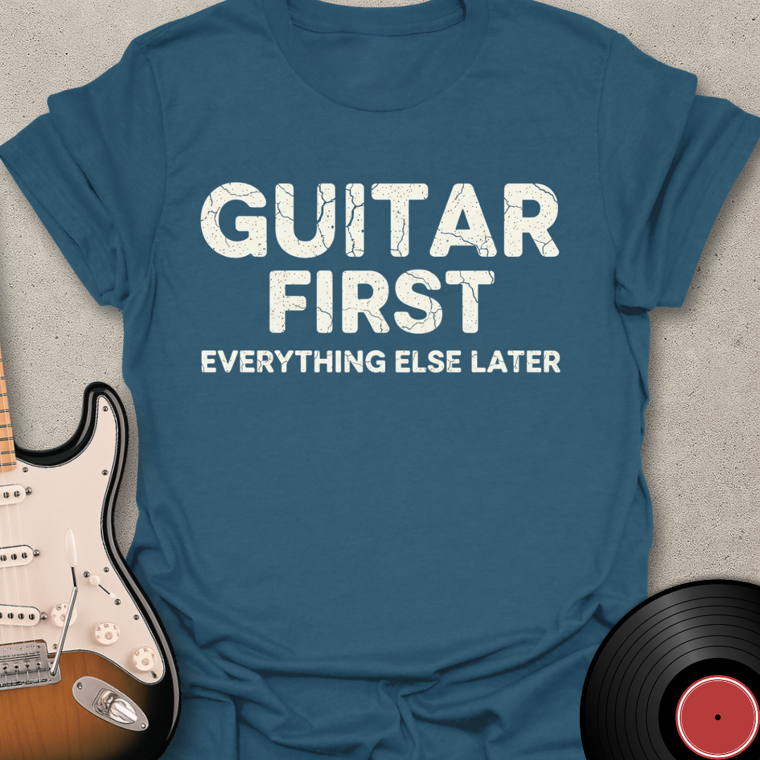 Guitar First (Text) T-Shirt