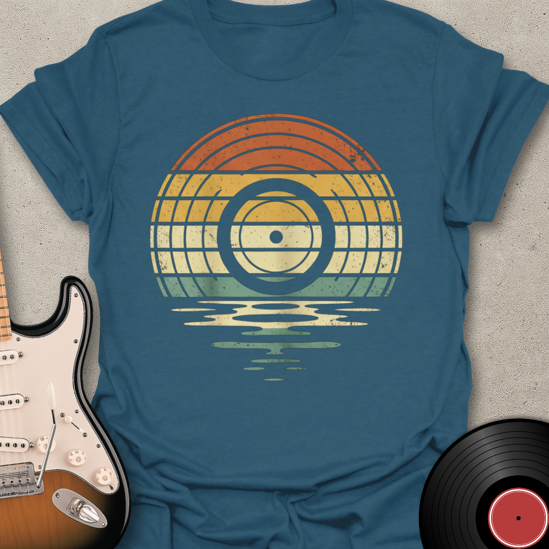 Retro Sunset Vinyl T-Shirt