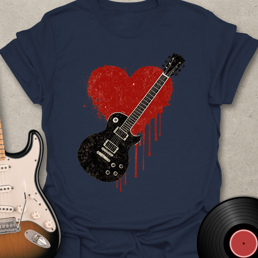 Bleeding Heart Guitar T-Shirt