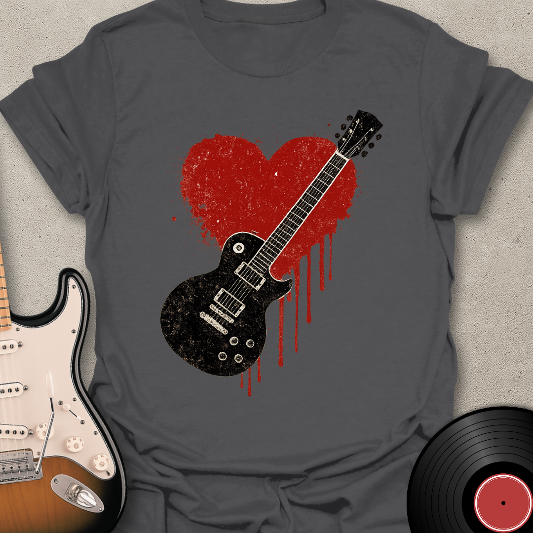 Bleeding Heart Guitar T-Shirt