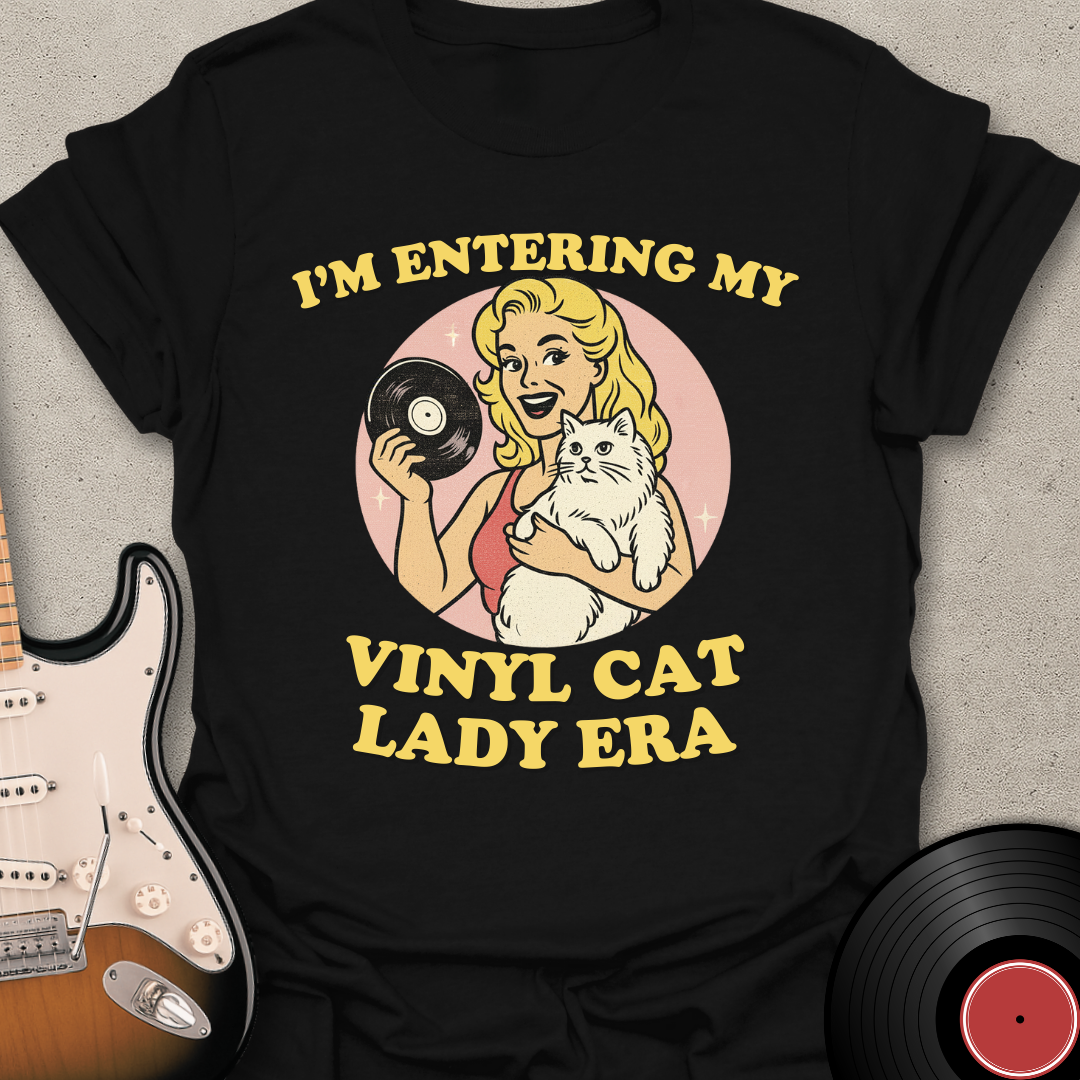 Vinyl Cat Lady Era T-Shirt