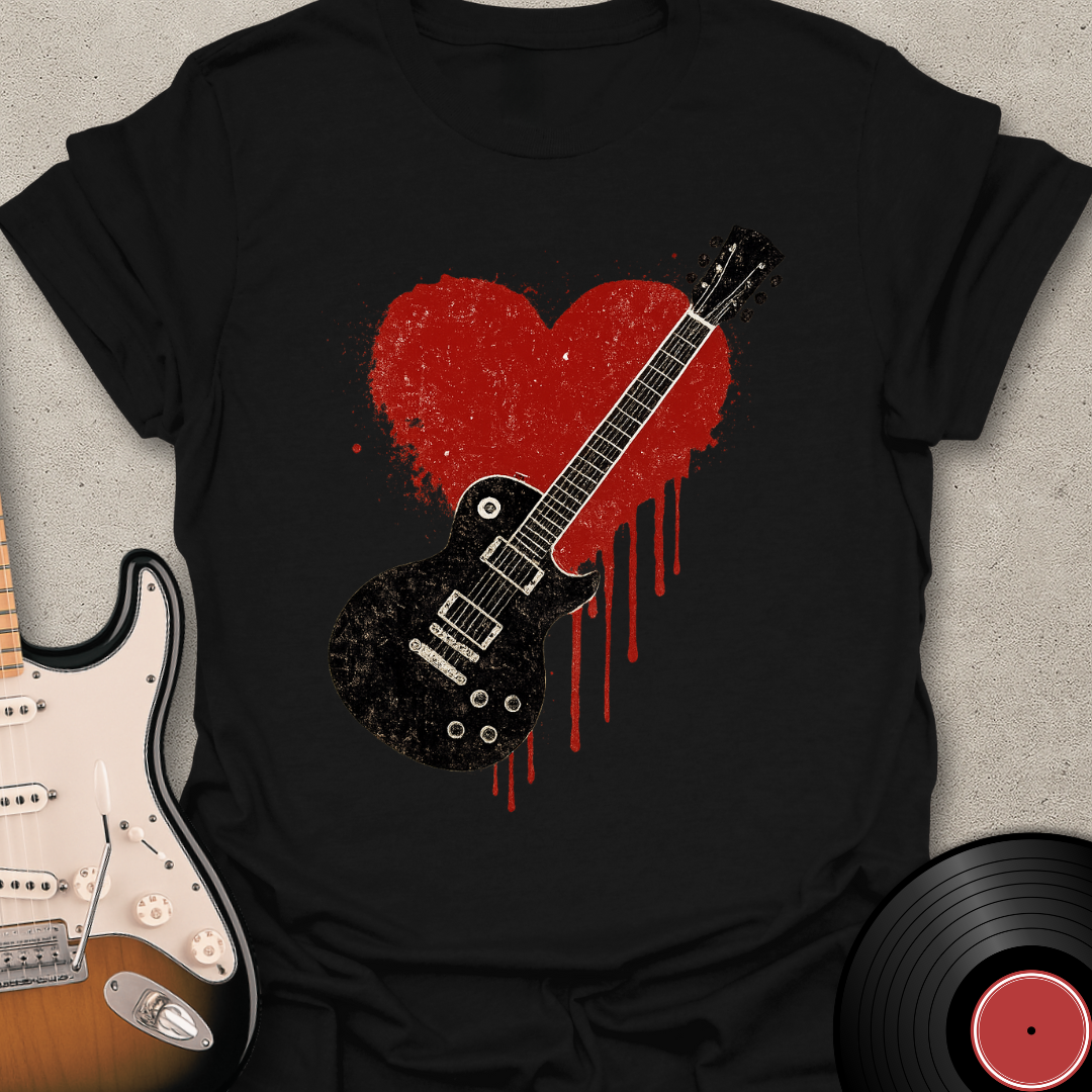 Bleeding Heart Guitar T-Shirt