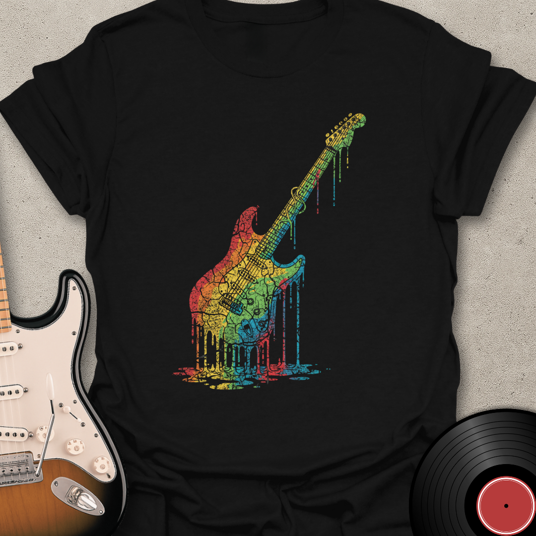 Melting Rainbow Guitar T-Shirt