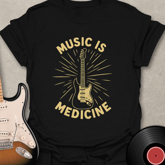 Music Is Medicine Guitar T-Shirt
