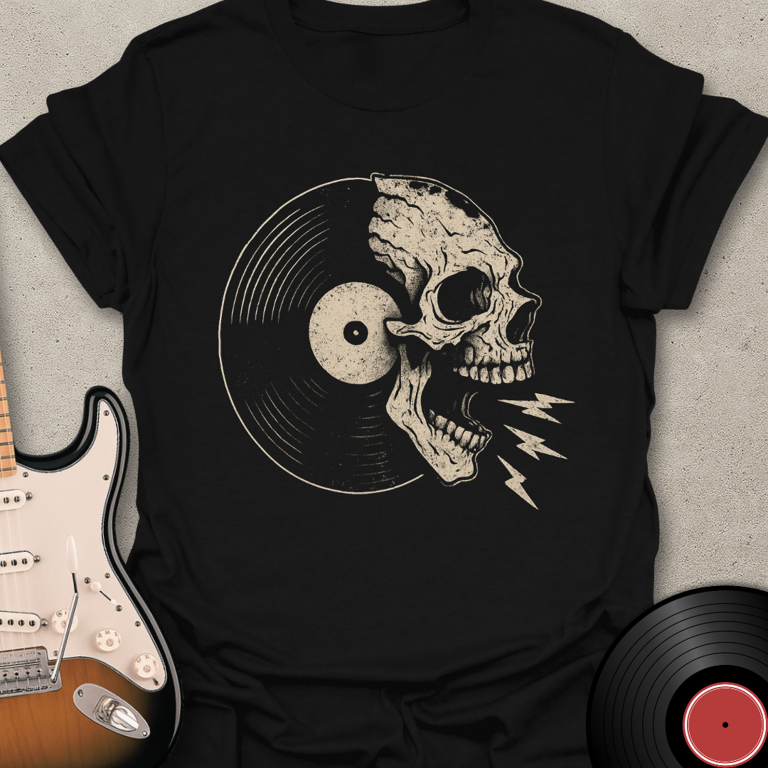 Screaming Skull Vinyl T-Shirt