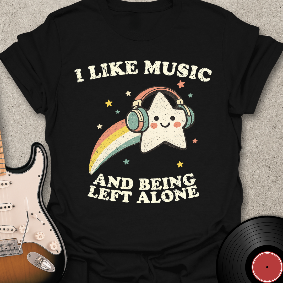 Shooting Star Headphones T-Shirt