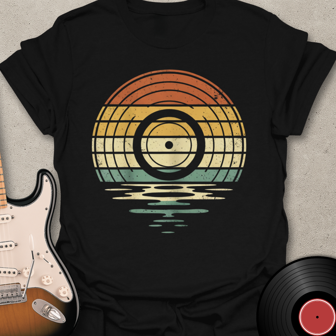 Retro Sunset Vinyl T-Shirt