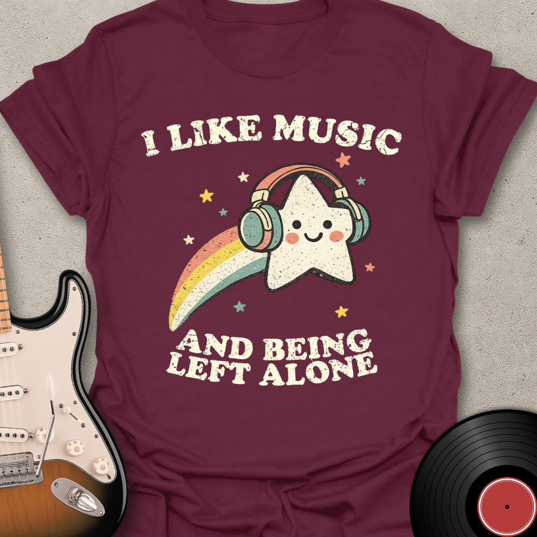 Shooting Star Headphones T-Shirt