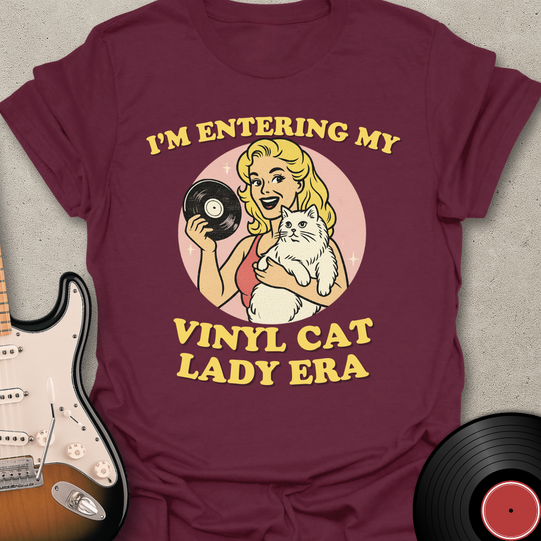 Vinyl Cat Lady Era T-Shirt