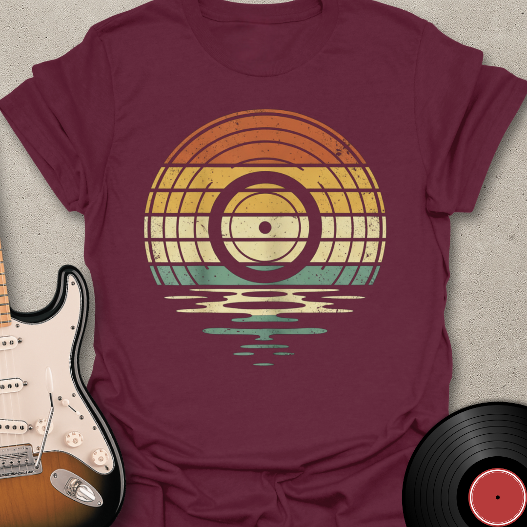 Retro Sunset Vinyl T-Shirt