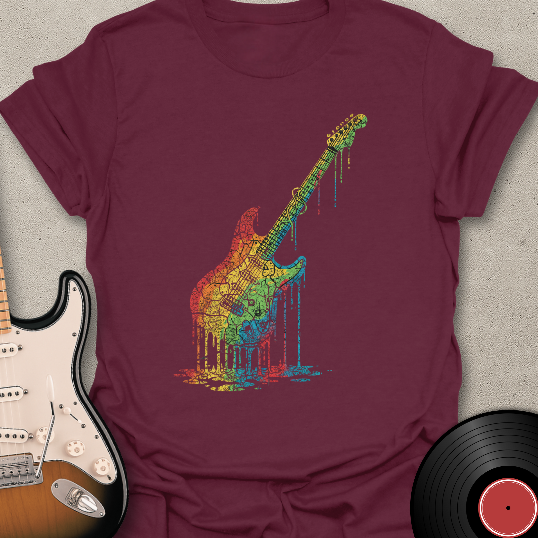 Melting Rainbow Guitar T-Shirt