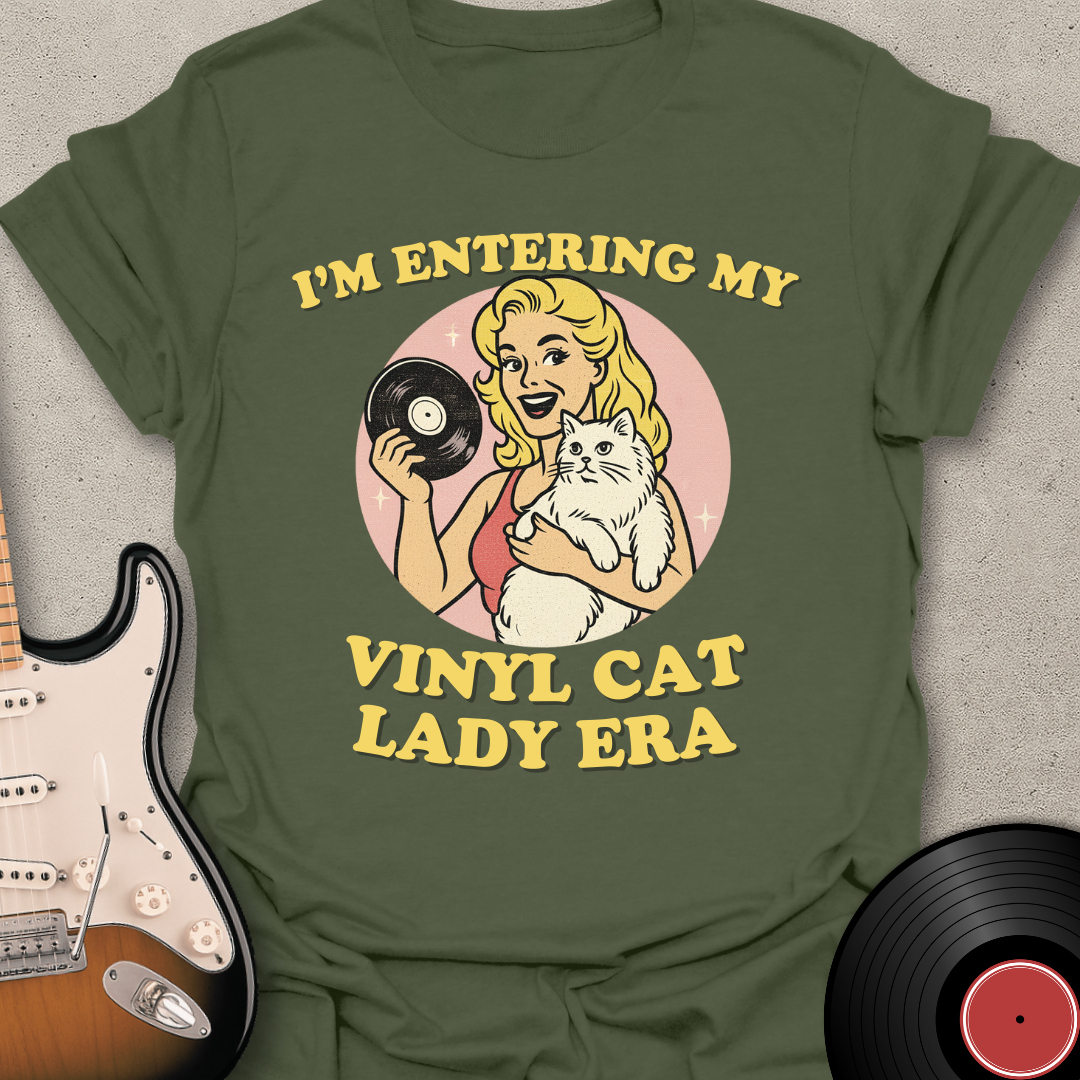 Vinyl Cat Lady Era T-Shirt