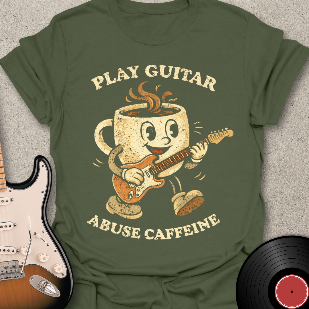 Play Guitar Abuse Caffeine T-Shirt