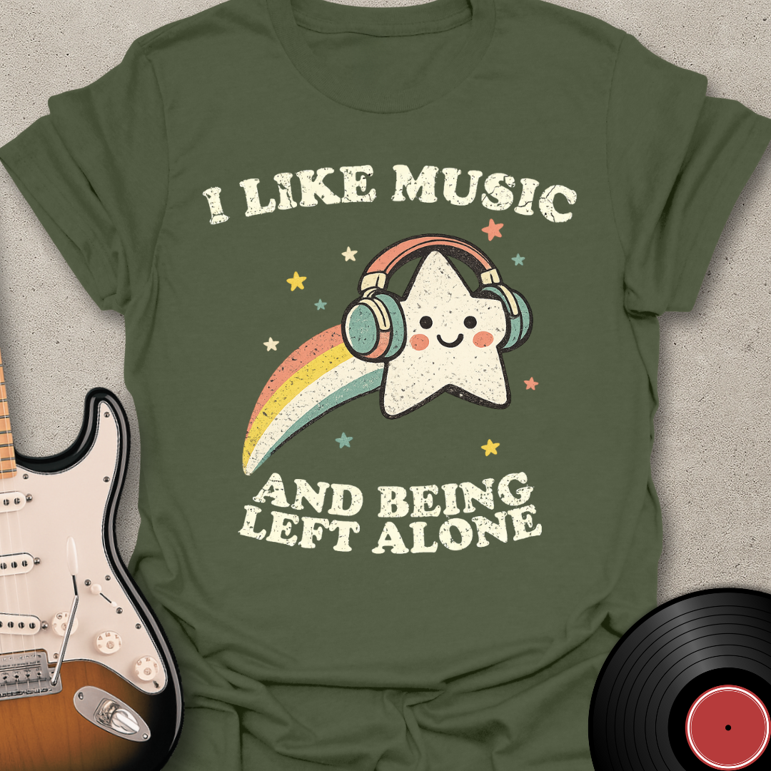 Shooting Star Headphones T-Shirt