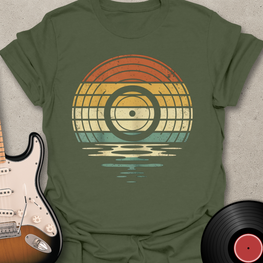 Retro Sunset Vinyl T-Shirt