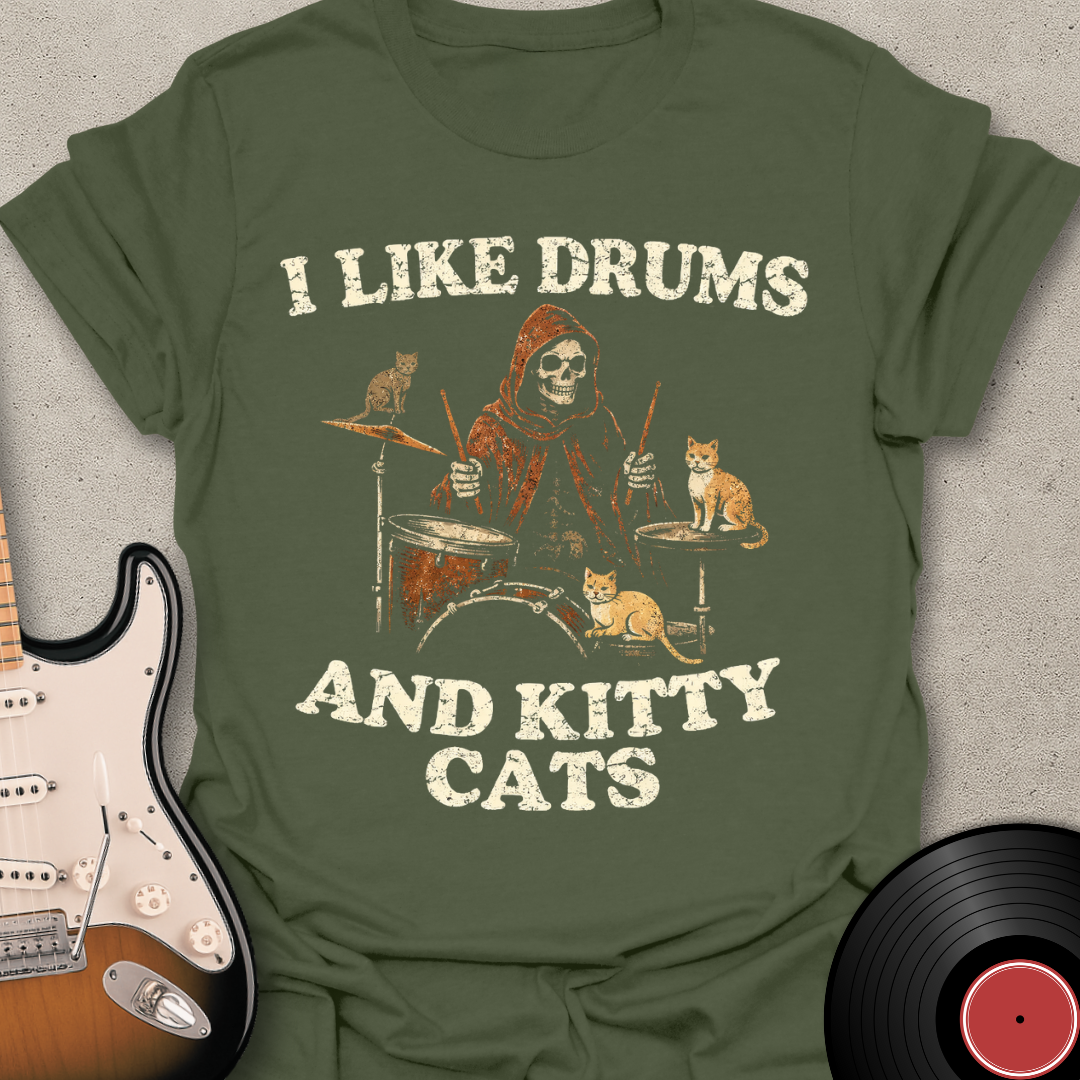 Drums and Kitty Cats T-Shirt