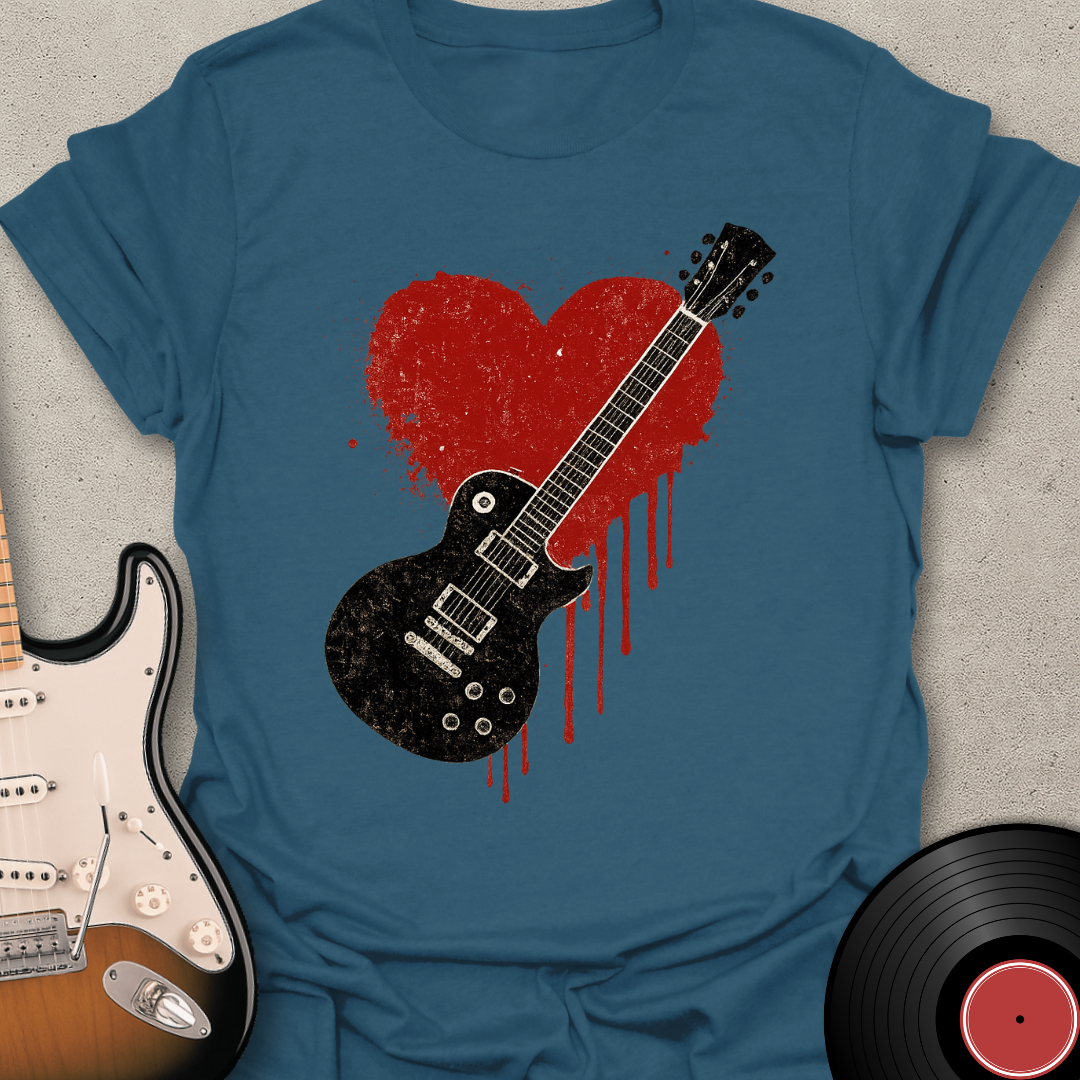 Bleeding Heart Guitar T-Shirt