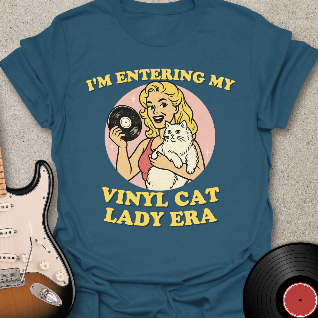 Vinyl Cat Lady Era T-Shirt