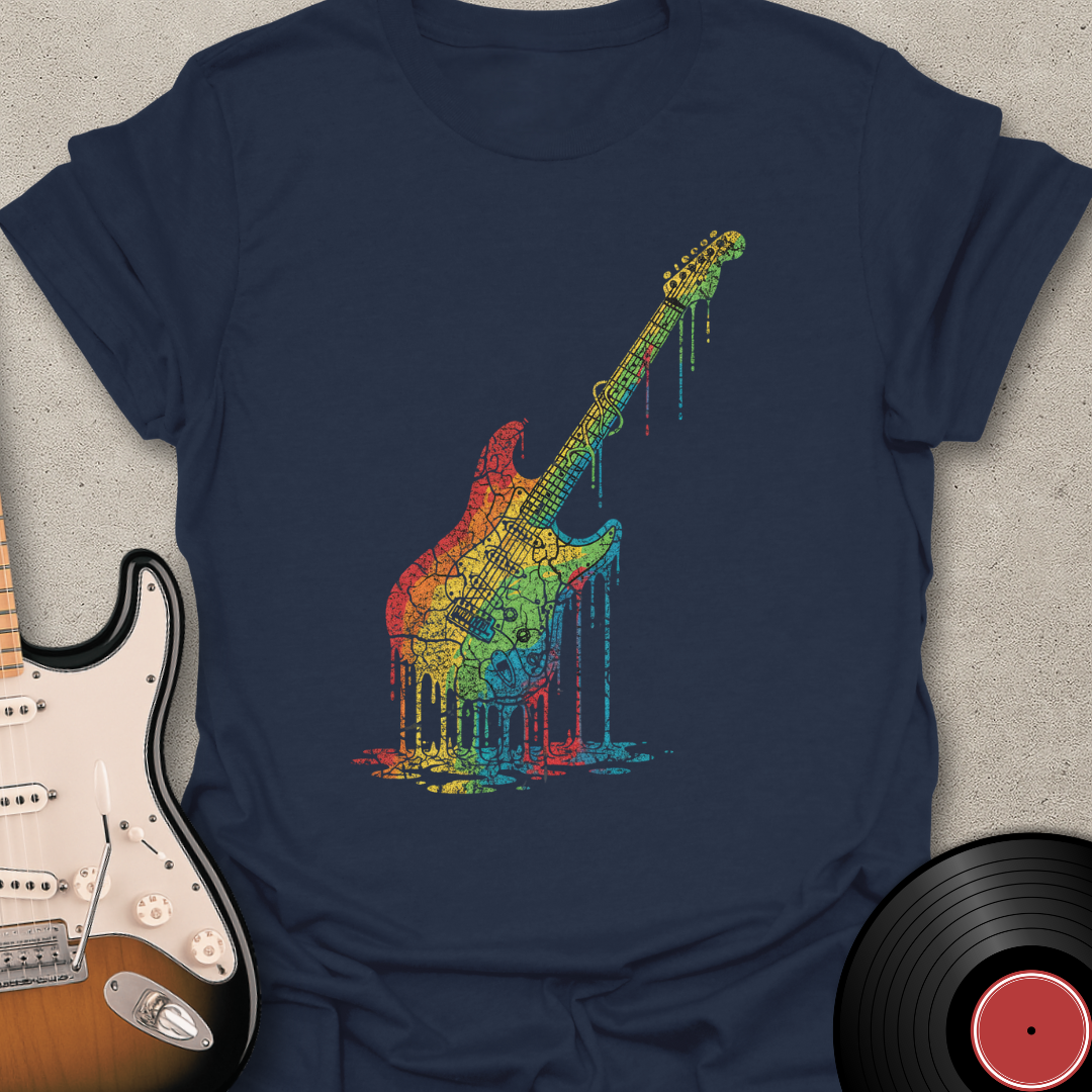 Melting Rainbow Guitar T-Shirt