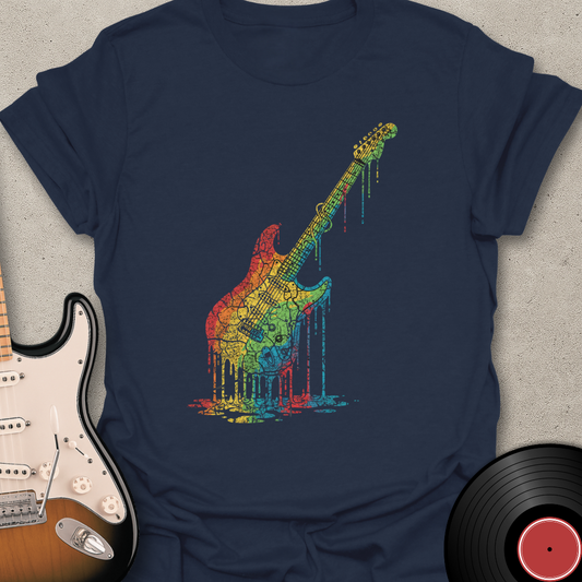 Melting Rainbow Guitar T-Shirt