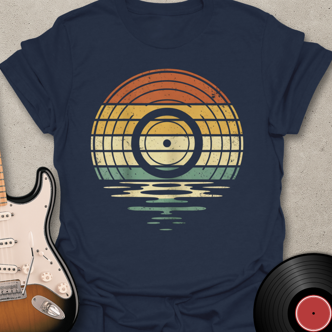Retro Sunset Vinyl T-Shirt