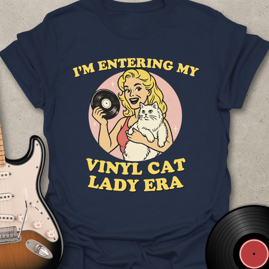 Vinyl Cat Lady Era T-Shirt